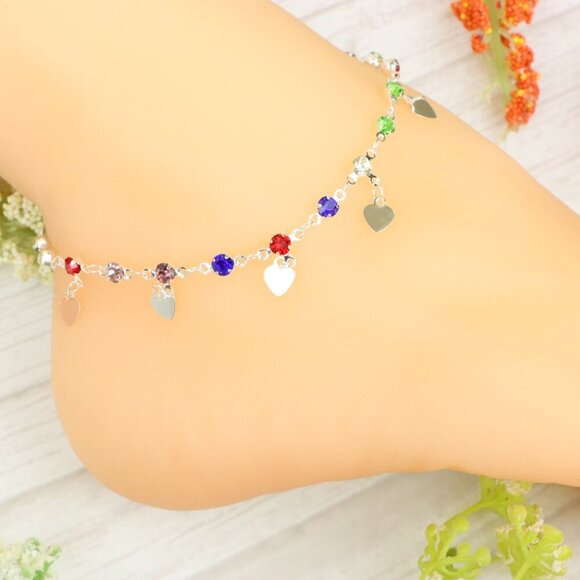 "Handmade Anklet – Elegant & Delicate Jewelry for Women | UNVRC1187 - Picture 10 of 10